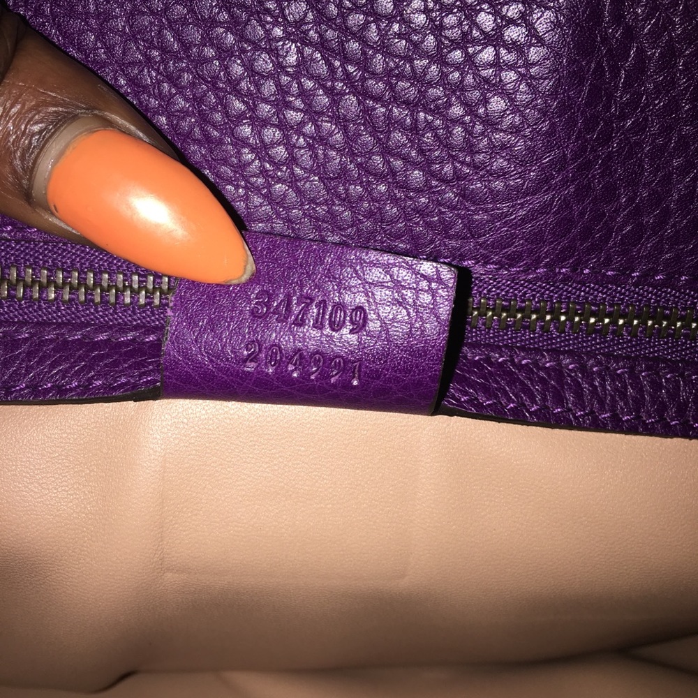 Gucci Purple python clutch - Picture 4 of 5